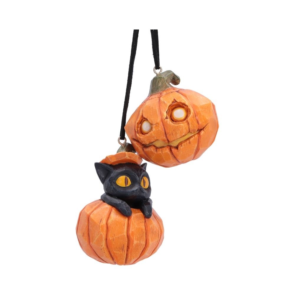 Nemesis Now - Pumpkin and Patch Hanging Ornaments (Set of 2) Christmas bauble - Multicolours